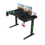 Green Lion RGB Gaming Desk  BLACK/ GREEN - GNRGBGDESKBK