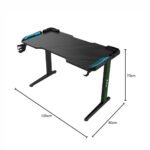 Green Lion RGB Gaming Desk  BLACK/ GREEN - GNRGBGDESKBK - Image 3